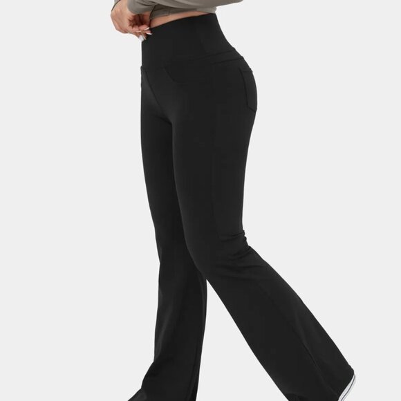 NWT HALARA High Waisted Back Pocket Flare Yoga Leggings - Picture 2 of 8